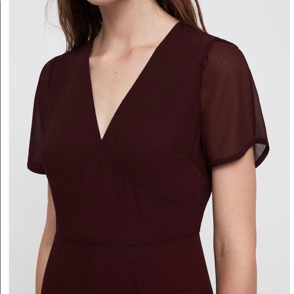 All Saints Lucia V-Neck Short Sleeve Dress Size 6 - Picture 3 of 9